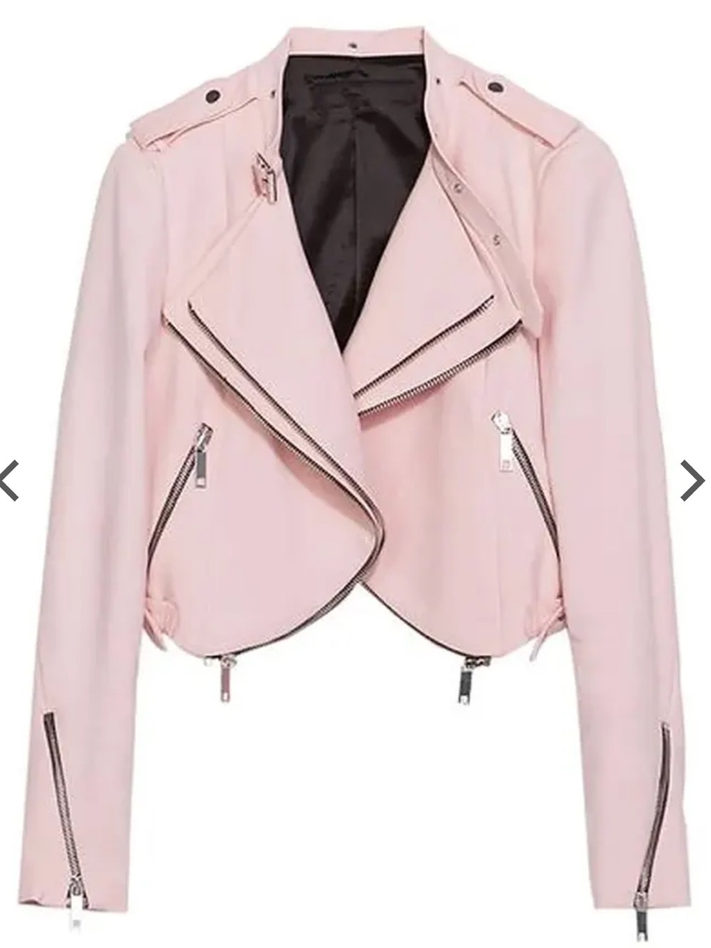 Blush Pink Moto Jacket
